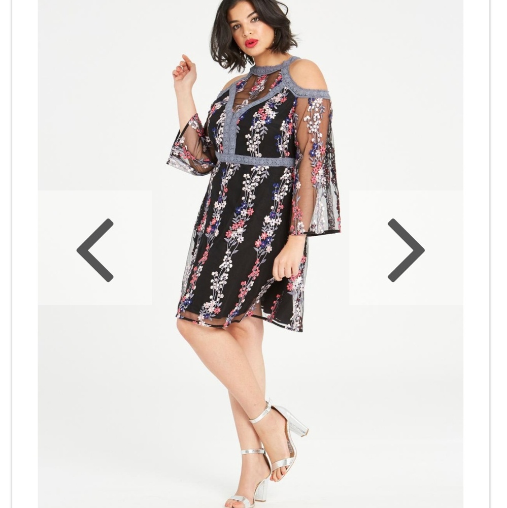 Floral Cold Shoulder Dress